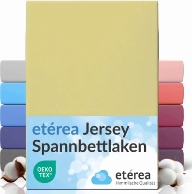 Produktbild von Jersey Spannbettlaken 120x200 cm, 100% Baumwolle Bettlaken, Lind