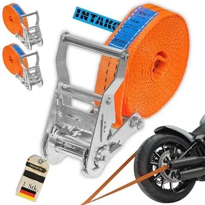 Produktbild von Famanu Spanband 6 m 35 mm - 2000 kg Zugkraft - orange (Set von 2)