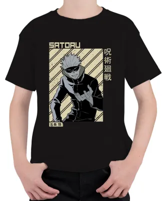 Immagine prodotto di Satoru Gojo Jujutsu Kaisen Anime Estetica Fan Gift Manga Maglietta unisex per bambini, nero, 116