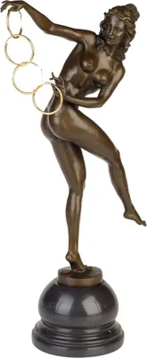 Produktbild von Bronzeskulptur erotische Kunst Erotik im Antik-Stil Bronze Figur Statue 53cm