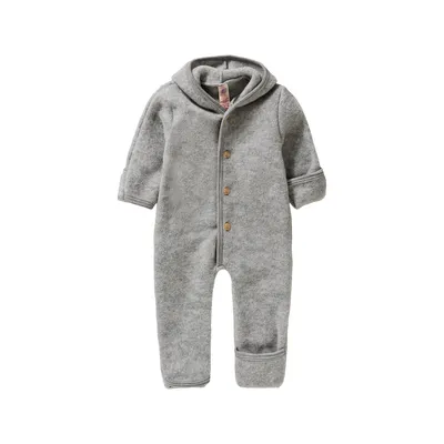 Produktbild von Engel Baby-Overall mit Kapuze, Holzknöpfen und Umschlag