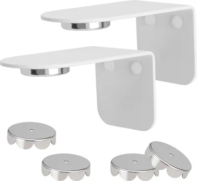 Produktbild von bremermann Magnet-Seifenhalter PUREZZA – frei hängende Seife durch Magnet – Kleben oder Bohren, Signalweiß, 2er-Set