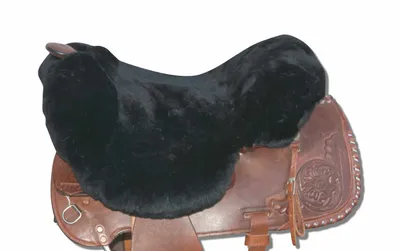Produktbild von AMKA Westernsattel Sitzbezug mit Hornausschnitt aus Wolle in Schwarz