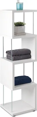 Produktbild von Designregal - Weiß matt - 33 x 126 cm - mit 4 Fächern