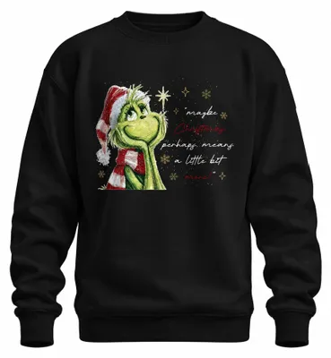 Produktbild von Grinch Santa Geschenk Weihnachten Ugly Sweater Xmas Nikolaus Sweatshirt Pullover, Schwarz, L
