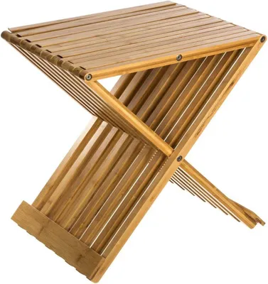 Produktbild von Klappbarer Beistellstuhl 40 x 32 cm, Bambus, 130 kg, für Innenbereich