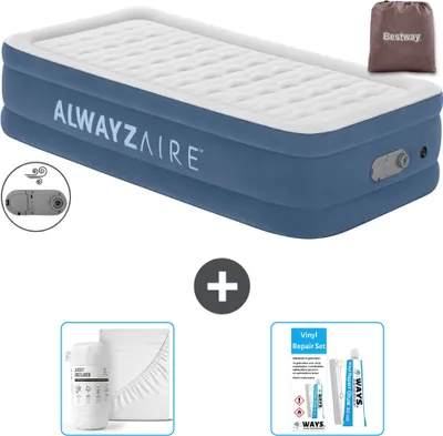 Obrázek produktu pro Nafukovací matrace Bestway Alwayszair - pro 1 osobu - 97 x 191 x 46 cm - modrá - včetně příslušenství