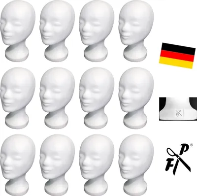 Produktbild von FP Styroporkopf Multipack Standard weiss - Markenqualität  (12 Stck.) weiss
