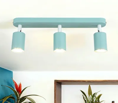 Produktbild von Kinderzimmerlampe Metall verstellbar Mint GU10 3-flammig länglich Kinderzimmerleuchte