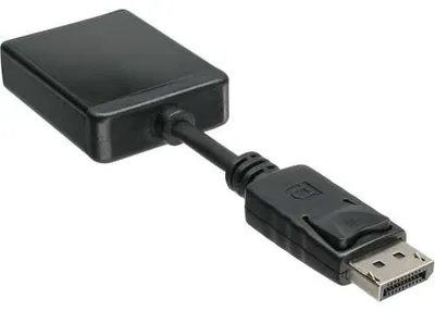 Produktbild von InLine DisplayPort Adapterkabel, DisplayPort Stecker auf DVI-D 24+5 Buchse, 0,15 m, DisplayPort, DVI-D, Männlich, Weiblich, Gold