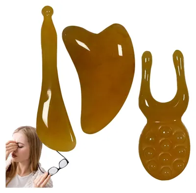 Produktbild von Gesichtsmassagegerät - Dreiteiliges manuelles Hautpflegewerkzeug aus Harz