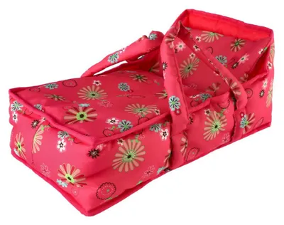 Image de Poussette de transport pour poupées en tissu, 21 x 40 x 18 cm, dans un sac