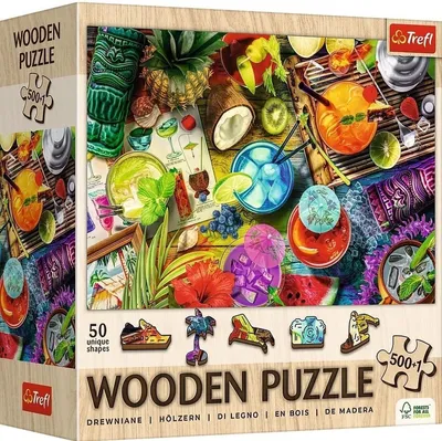 Produktbild von Trefl Puzzle drewniane 501 el. Kolorowe koktajle