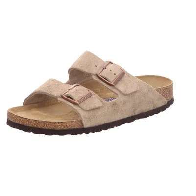 Produktbild von Birkenstock Damen-Pantolette mit Tieffußbett Arizona SFB Suede Taupe Beige, Farbe:braun, EU Größe:50