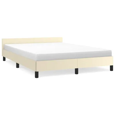 Obrázek produktu pro Rám postele s čelem bez matrace krémový 140x200 cm