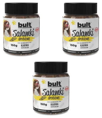 Produktbild von BULT |  Salamki Hundeleckerli Geflügel 3 x 150 g