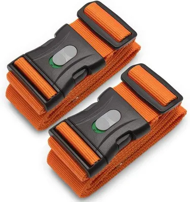 Produktbild von Famanu Kofferriem Extra Lang 250 x 5 cm mit Sicherheitsgurt - Orange