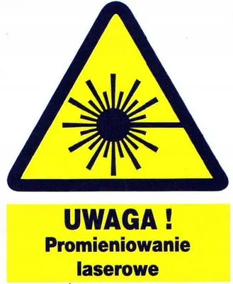 Obrázok produktu pre POZOR laserové žiarenie - tabuľa 225X275 výstražná značka ZNAČKA PVC tabuľa