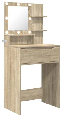 Zdjęcie produktu dla Toaletki do sypialni z szufladą Dąb Sonoma 80 x 39,6 x 135 cm
