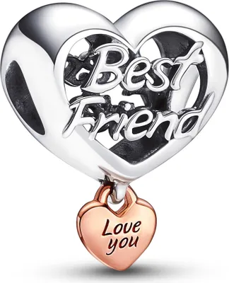 Produktbild von Pandora Charm 782243C00 Love You Best Friend Heart Silber 925