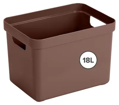 Obrázok produktu pre Úložná nádoba Sigma Home, objem 18 litrov, farba čokoládová