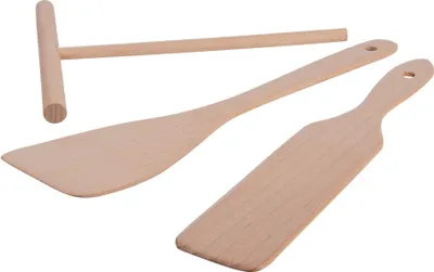 Produktbild von Crêpes Zubehör Holz-Set, 3-teilig