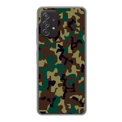 Produktbild von MuchoWow® Handyhülle Schutzhülle Hülle für Samsung Galaxy A33 5G Camouflage-Muster mit dunklen Farben Silikon Softcase Handy Hülle - Kartenhalter