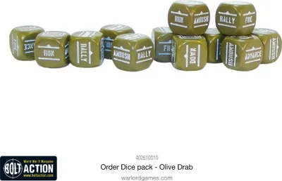 Produktbild von Bolt Action: Orders Dice Pack - Olive Drab