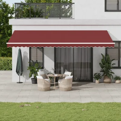 Produktbild von CLORIS Markise Manuell Weinrot 600x350 cm - Markisen 3214994