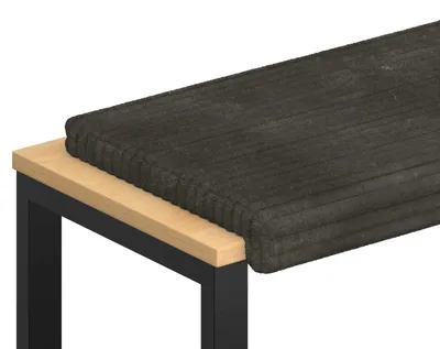 Image de vidaXL Coussin de banquette en velours, couleur anthracite, profondeur 35 cm