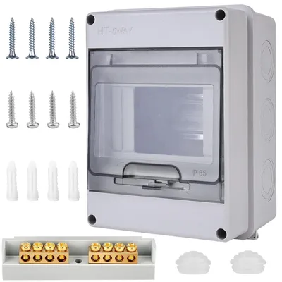 Immagine prodotto di Quadro elettrico da parete, quadro di distribuzione IP65, con 1 fila per 5 moduli