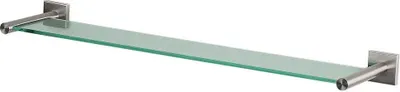 Produktbild von Spirella Wand-Glasablage "NYO" Badezimmerablage Ablage Wandablage für das Badezimmer aus Glas und Edelstahl 60cm - zum kleben und bohren