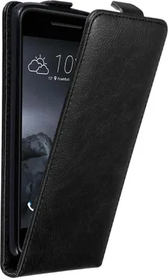 Produktbild von Cadorabo Hülle für HTC ONE A9 Schutz Hülle in Schwarz Flip Etui Handyhülle Case Cover