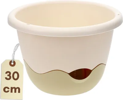 Produktbild von Blumentopf Hängend Blumenampel Außen Hängend Hängetopf Für Pflanzen Hängepflanzen Topf Hängeampel Hängender Blumentopf Mit Kette Wasserspeicher 30 Elfenbein