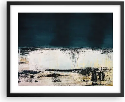 Produktbild von Gerahmtes Poster - Schwarzer Rahmen - Abstraktion gerieben schwarz - 50x40 cm - Wand Bild - Wanddeko - Wandbilder - Kunstposter - Wandposter - Bilderrahmen - Bilder - Kunstdruck - P2BAA50x40-4381