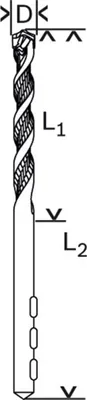Obrázok produktu pre Vrták do betónu CYL-5, modrá žula, 8 x 200 x 250 mm