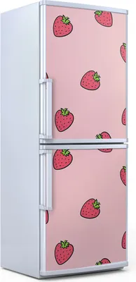 Produktbild von Kühlschrankdekoration  60x180 cm  Aufkleber auf dem Kühlschrank - Erdbeere