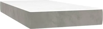 Immagine prodotto di vidaXL Materasso a molle insacchettate grigio chiaro 100x200x20 cm in velluto