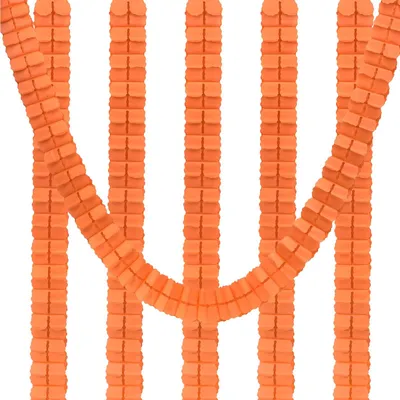 Blumengirlande aus Tissue-Papier, 6er-Pack, 10 Fuß, Orange