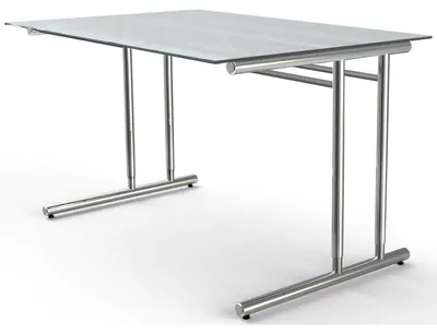 Produktbild von kerkmann Schreibtisch ARTLINE (B)1.200 mm mit Glasplatte Speditionsversand