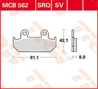 Produktbild von TRW Bremsbelagsatz MCB562 CBR600F PC23