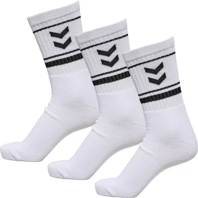 Produktbild von hummel hmlSTRIPE CREW 3-PACK SOCKS WHITE WHITE 40-43