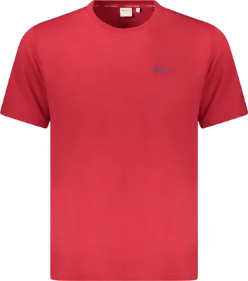 Produktbild von Herren Kurzarm T-Shirt in Rot – Baumwolle & Stylische Stickerei