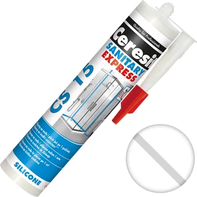 Produktbild von Ceresit Sanitärsilikon CS15 Express Transparent 280ml Bad Küche Dusche