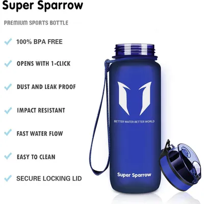 Produktbild von Trinkflasche Tritan BPA-frei 500 ml Methylblau