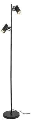 Image de Lampadaire industriel noir deux spots mobiles pour salon chambre 2xGU10 10W MAXIMILIAN Rabalux