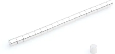 Obrázok produktu pre Neodymové magnety 2 x 2 mm 100 ks mm N38, extrémne silné, magnetické tabule, chladničky, tabule, DIY