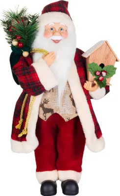 Produktbild von Dekoration MagicHome Weihnachten, Weihnachtsmann, Textil, rot, 16x26x45 cm