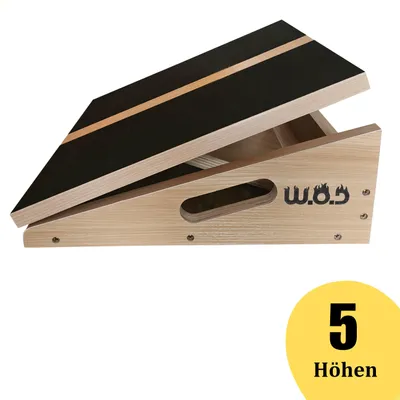Produktbild von W.O.D Incline Board - Slant Board - Schrägbrett - Stretchbrett - Squat Keil - Wadenstrecker - Balancebrett - Fußstütze Schreibtisch - 5 Positionen