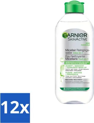 Produktbild von Garnier - SkinActive - Mizellen-Reinigungswasser - Fettige Haut - Beruhigend & Reinigend - 400 ml - Vorteilspack - 12 Stücke